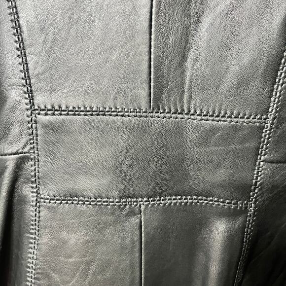 Bromley Collection Jacket Fashion Leather Black Blazer Evening Office Stitched S - Picture 5 of 8